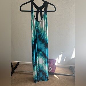 VENUS Blue and Green Halter Sundress
